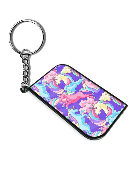 Seamless Pattern Unicorns Keychain Chachhi