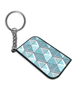 Geometric Cubes Abstract Keychain