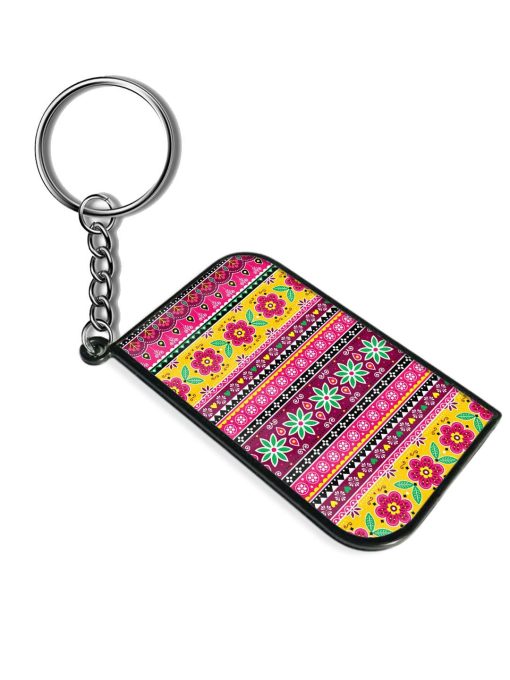 Yellow And Pink Mandala Truck Keychain Chachhi