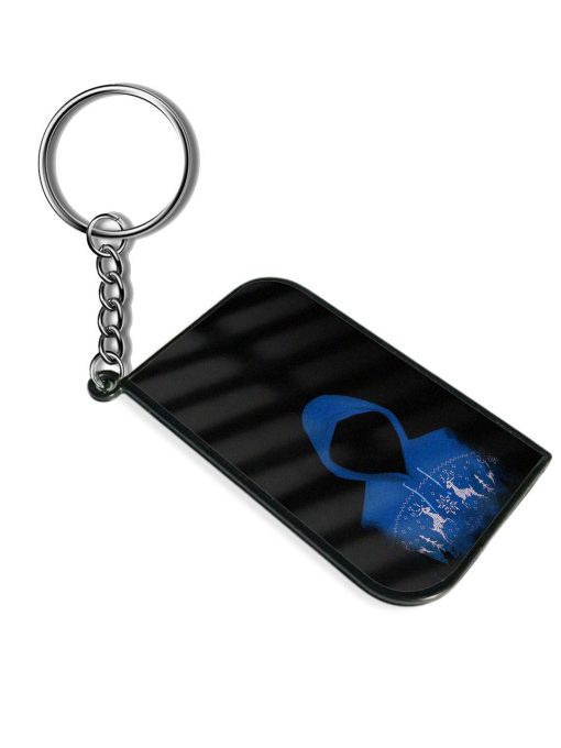 Faceless Blue Hooded Keychain