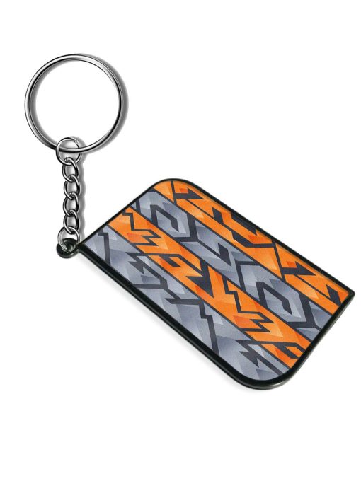 Abstract Geometric Seamless Keychain Chachhi