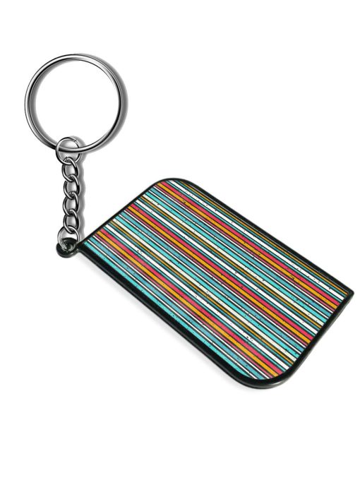 Abstract Grunge Stripes Keychain