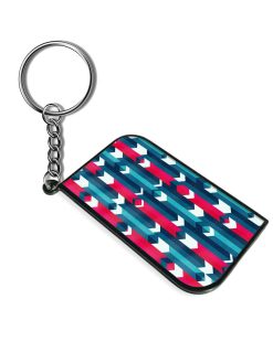 Blue Color Stripes Keychain