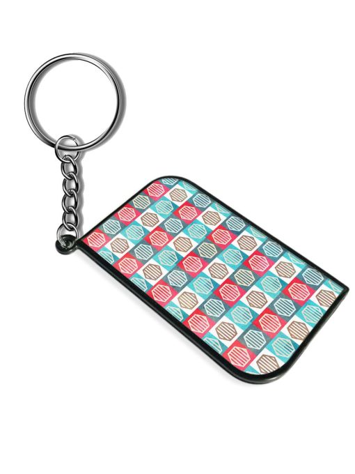 Colored Geometric Seamless Keychain Chachhi