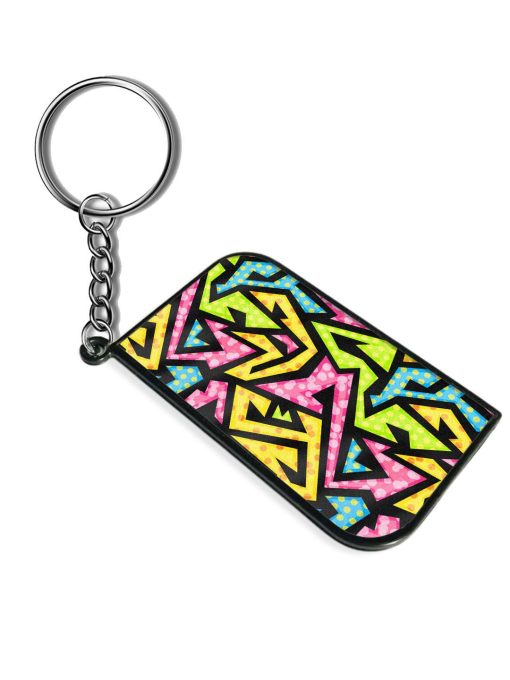 Colored Geometric Seamless Keychain