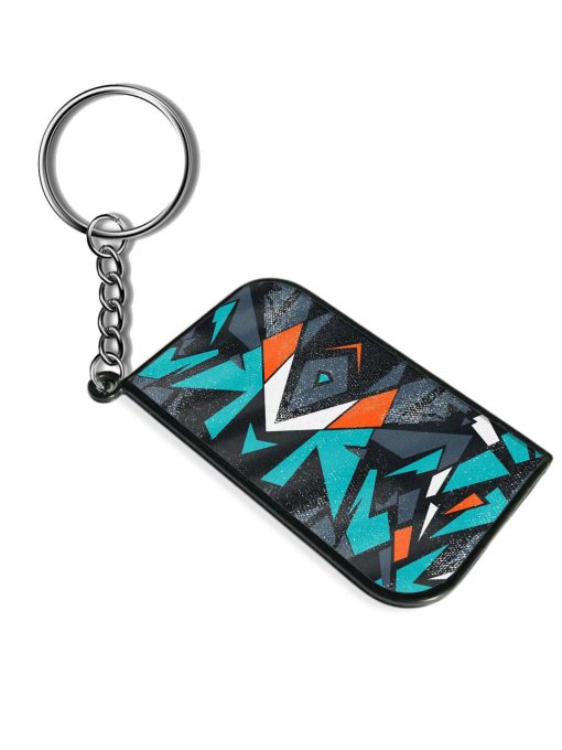 Abstract Geometric Seamless Keychain Chachhi