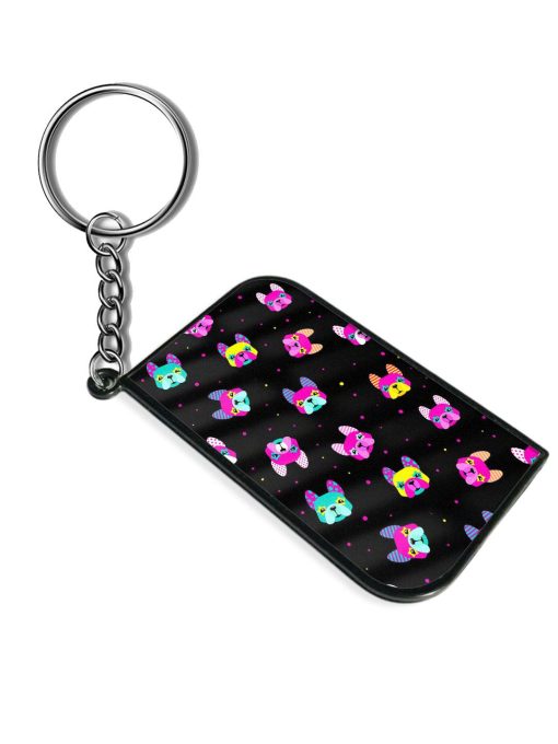 Abstract Seamless Dogs Keychain Chachhi