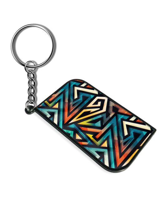 Colored Geometric Seamless Keychain Chachhi