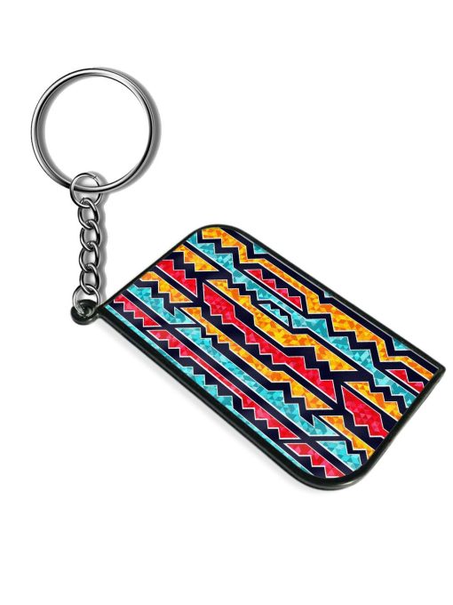 Colored Geometric Seamless Keychain Chachhi