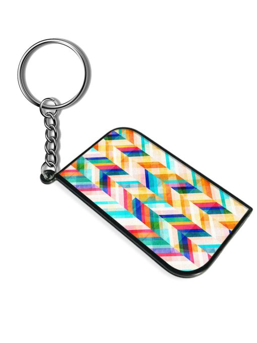 Colored Zig Zag Seamless Keychain Chachhi