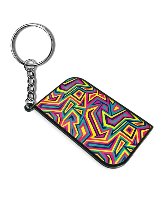 Colorful Abstract Geometric Keychain Chachhi