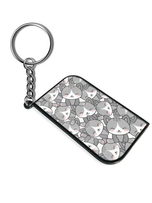 Cute Cats Seamless Keychain