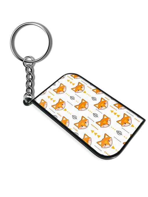 Fox Geometric Seamless Keychain Chachhi