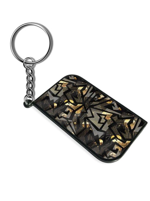 Gold Grunge Geometric Keychain Chachhi