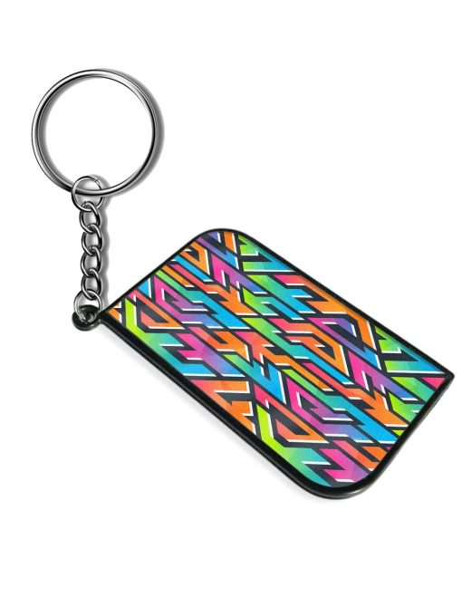 Graffiti Geometric Pattern Keychain Chachhi