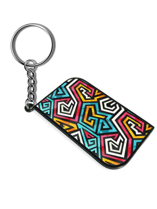 Graffiti Geometric Pattern Keychain Chachhi