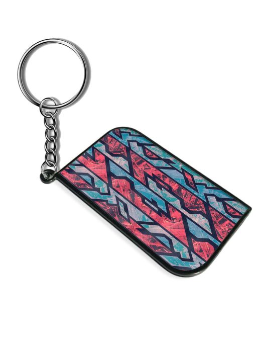 Red Glass Geometric Keychain Chachhi