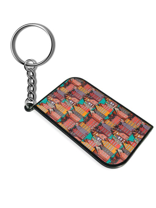 Seamless Pattern Building Keychain Chachhi