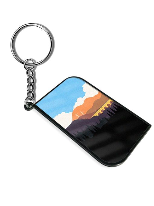 Minimal Mountain Vector Keychain Chachhi