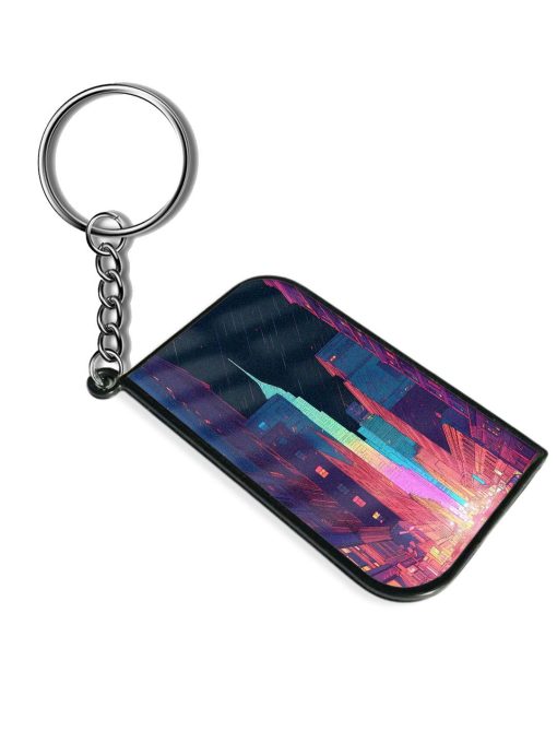 Minimal City Art Keychain