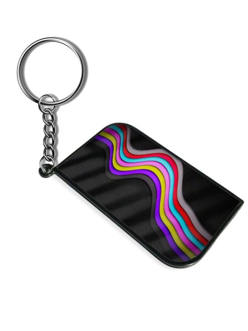 Liquid Blue Abstract Keychain Chachhi