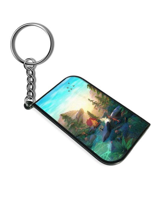 Cartoon Mountain Lake Keychain Chachhi