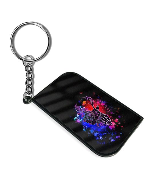 Floral Deer Art Keychain Chachhi