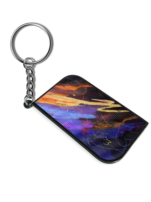 Purple Abstract Keychain Chachhi