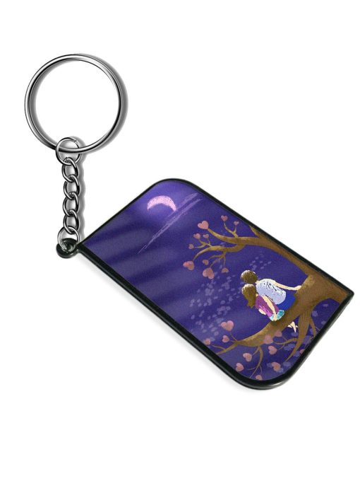 Couple Love Tree Moon Keychain