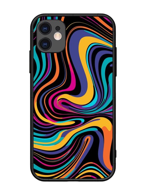 Psychedelic Swirl Glossy Soft Edge Case for Apple Iphone 11 Chachhi