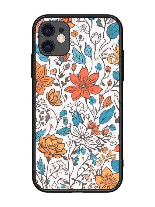 Floral Symphony Glossy Soft Edge Case for Apple Iphone 11 Chachhi