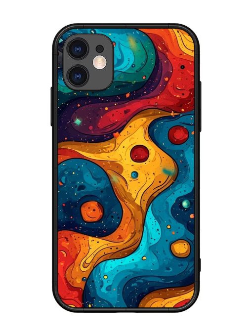 Cosmic Swirl Glossy Soft Edge Case for Apple Iphone 11 Chachhi