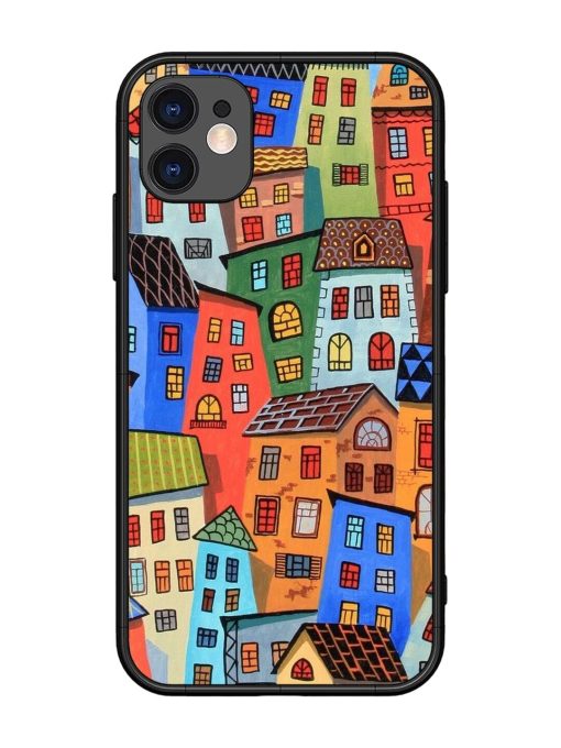 Rainbow House Glossy Soft Edge Case for Apple Iphone 11 Chachhi