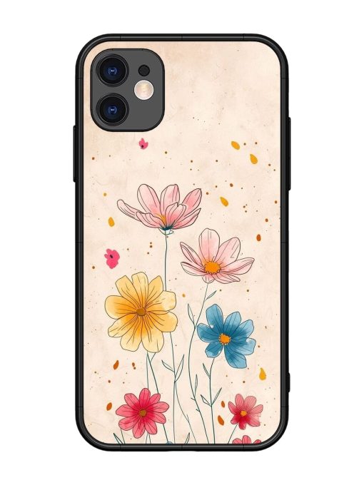 Delicate Bloom Glossy Soft Edge Case for Apple Iphone 11 Chachhi