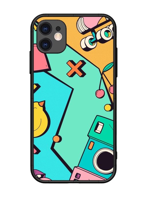 Retro Remix Glossy Soft Edge Case for Apple Iphone 11 Chachhi