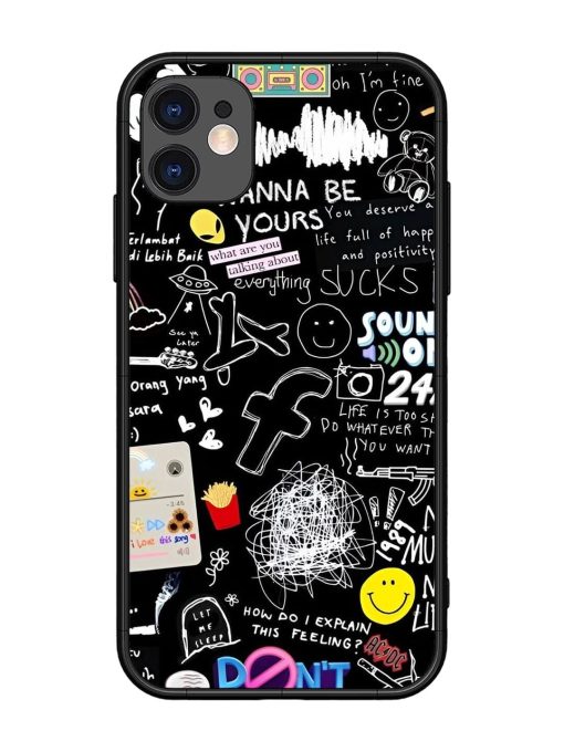 Doodle Diary Glossy Soft Edge Case for Apple Iphone 11 Chachhi