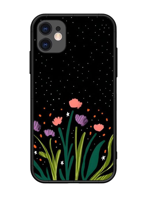 Midnight Bloom Glossy Soft Edge Case for Apple Iphone 11 Chachhi