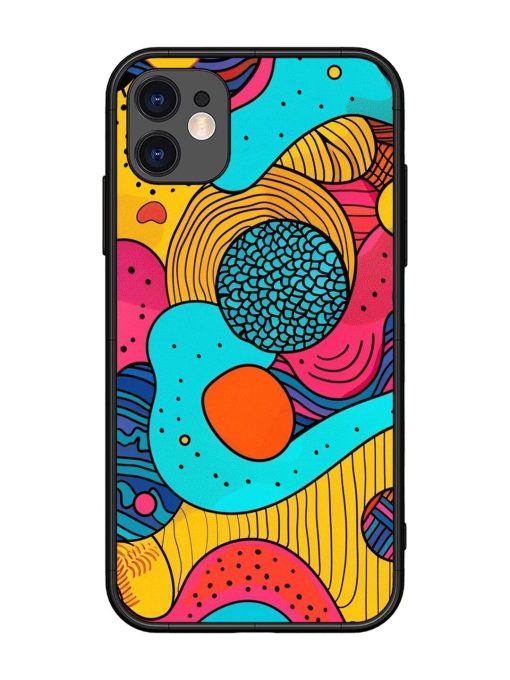 Psychedelic Patterns Glossy Soft Edge Case for Apple Iphone 11 Chachhi