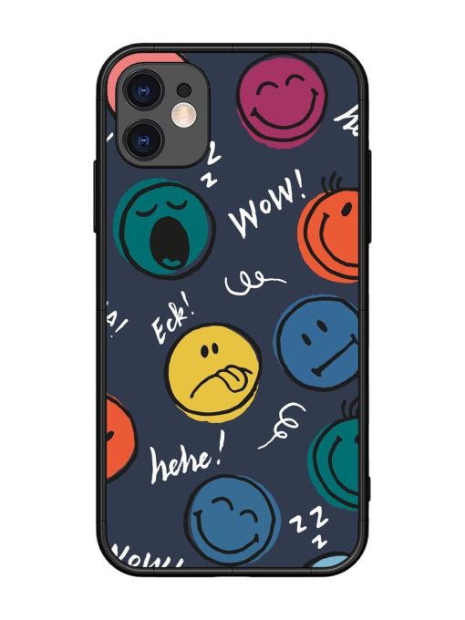 Emoticon Parade Glossy Soft Edge Case for Apple Iphone 11 Chachhi