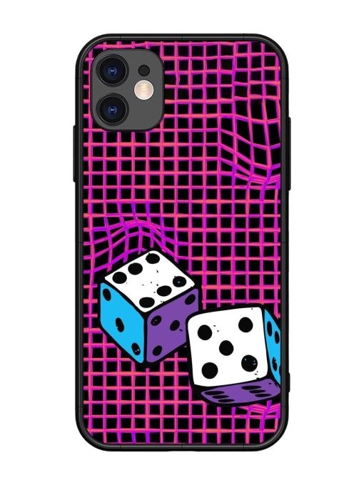 Glitched Dice Glossy Soft Edge Case for Apple Iphone 11 Chachhi