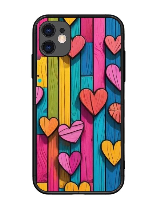 Rainbow Of Hearts Glossy Soft Edge Case for Apple Iphone 11 Chachhi