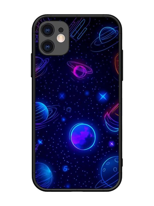 Neon Cosmos Glossy Soft Edge Case for Apple Iphone 11 Chachhi