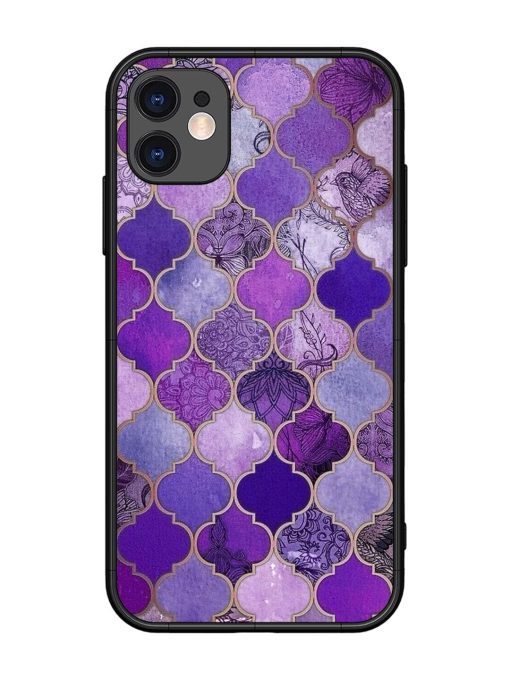 Purple Mosaic Magic Glossy Soft Edge Case for Apple Iphone 11 Chachhi