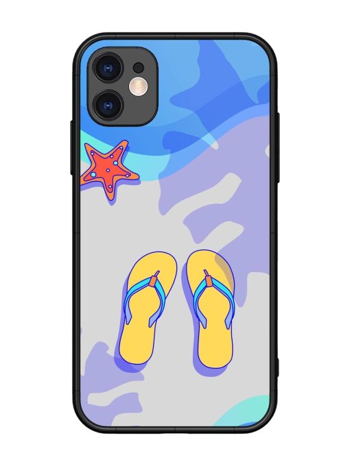 Sandy Toes And Salty Seas Glossy Soft Edge Case for Apple Iphone 11 Chachhi