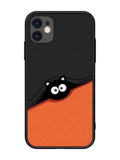 Peek-A-Boo Kitty Glossy Soft Edge Case for Apple Iphone 11 Chachhi