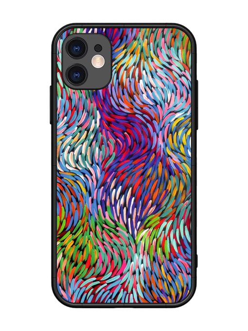 Vibrant Waves Glossy Soft Edge Case for Apple Iphone 11 Chachhi