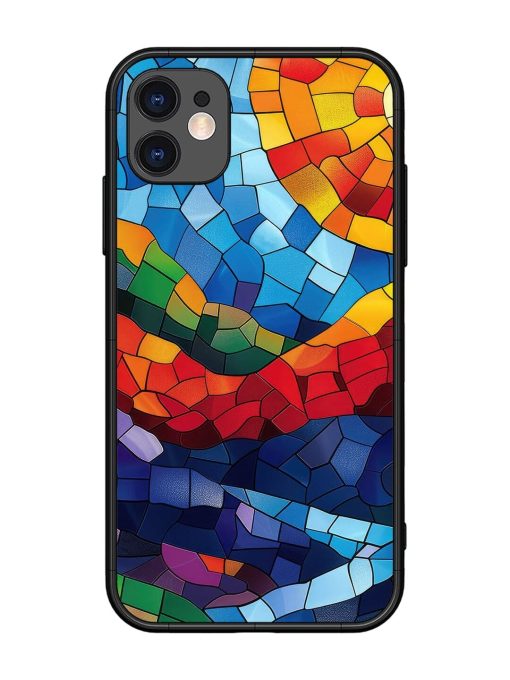 Mosaic Sunset Glossy Soft Edge Case for Apple Iphone 11