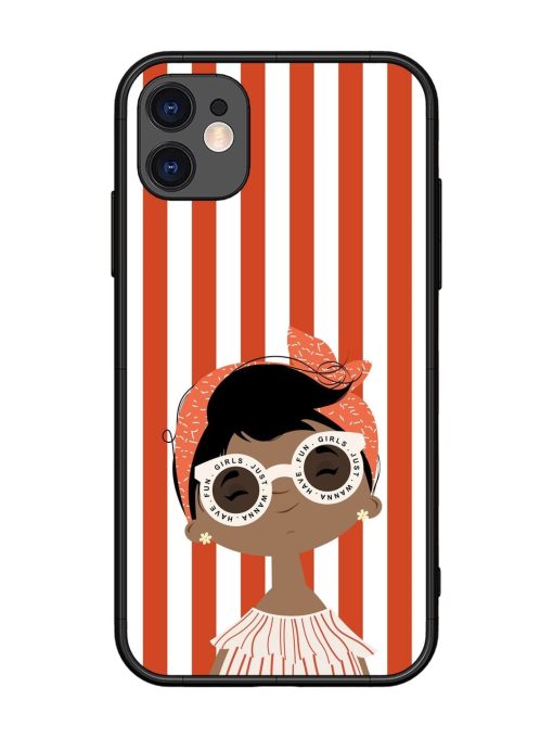 Girls Just Wanna Have Fun Glossy Soft Edge Case for Apple Iphone 11 Chachhi