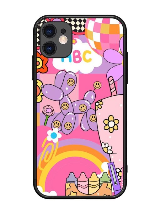 Whimsical Y2K Chaos Glossy Soft Edge Case for Apple Iphone 11 Chachhi