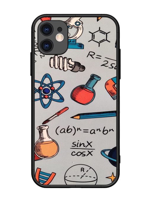 Science Doodle Delight Glossy Soft Edge Case for Apple Iphone 11